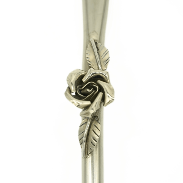 "Silver Rose" Alpaca Yerba Mate Bombilla - Image 2