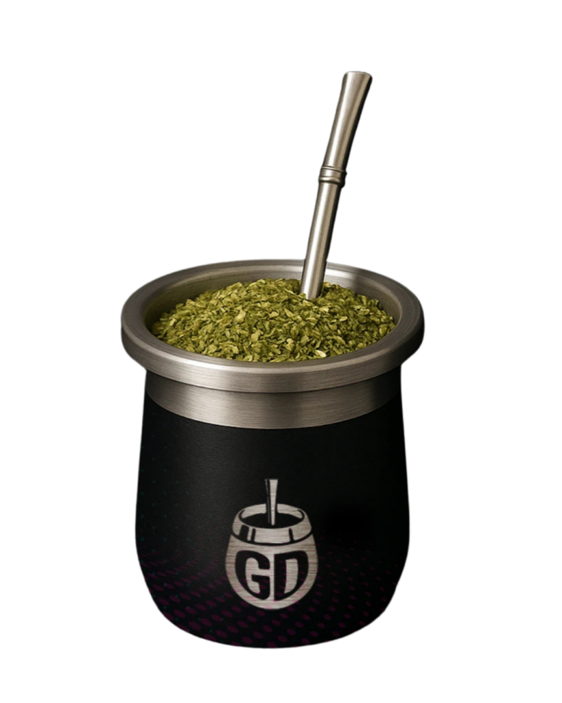 Stainless Steel Yerba Mate Gourd and Bombilla Set with Cleaning Brush